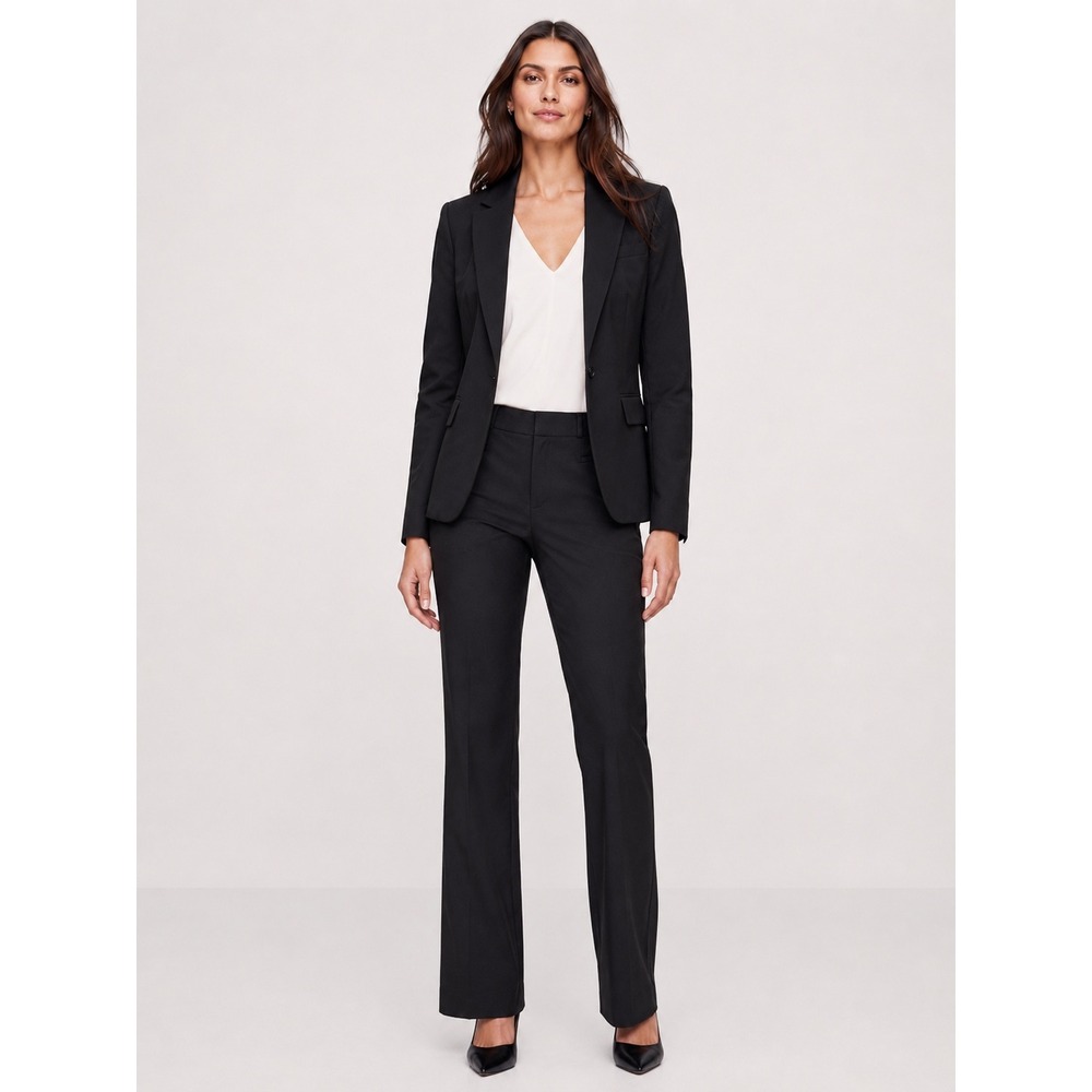 Banana Republic Womens Sloan Slim Fit‎ Pants Size 8 Workwear Black Career